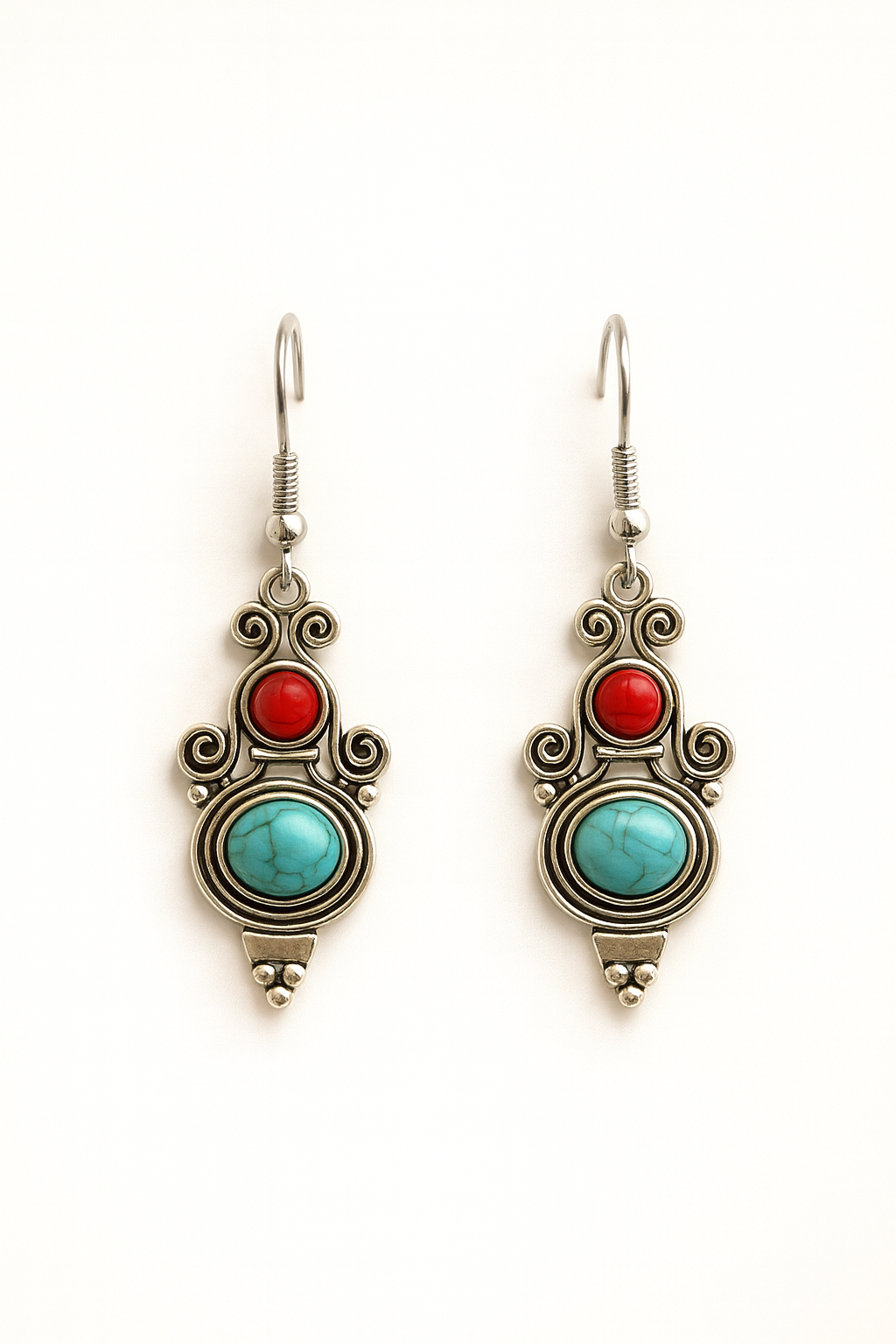 Turquoise Bloom Drop Earrings