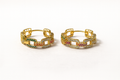 Rainbow Crystal Link Hoops