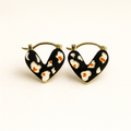 Leopard Heart Hoops